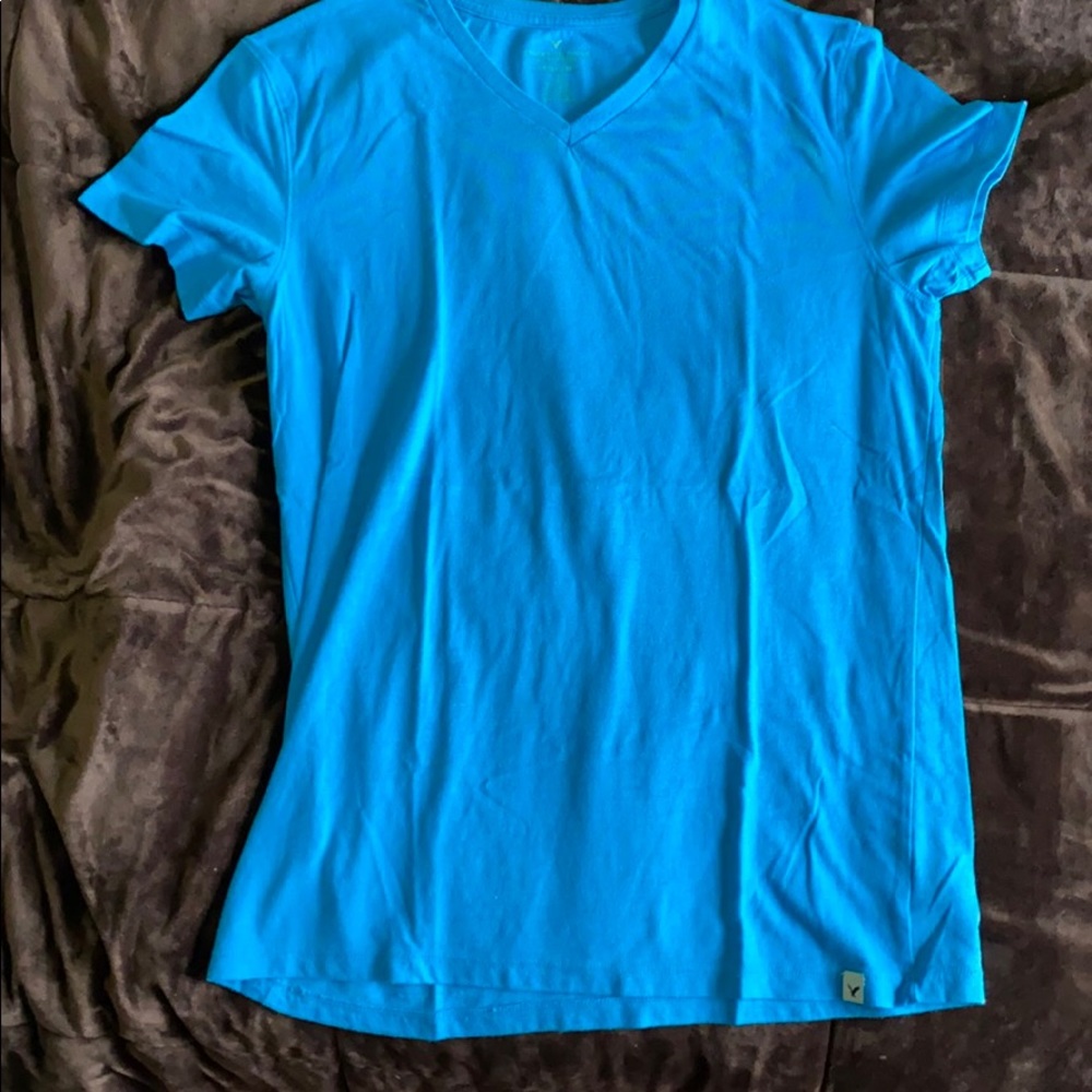 Teal American Eagle v-neck